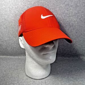 Nike Golf Tour Legacy‎ RZN Vapor Flexfit Fitted Hat Cap S/M Mesh Back Orange
